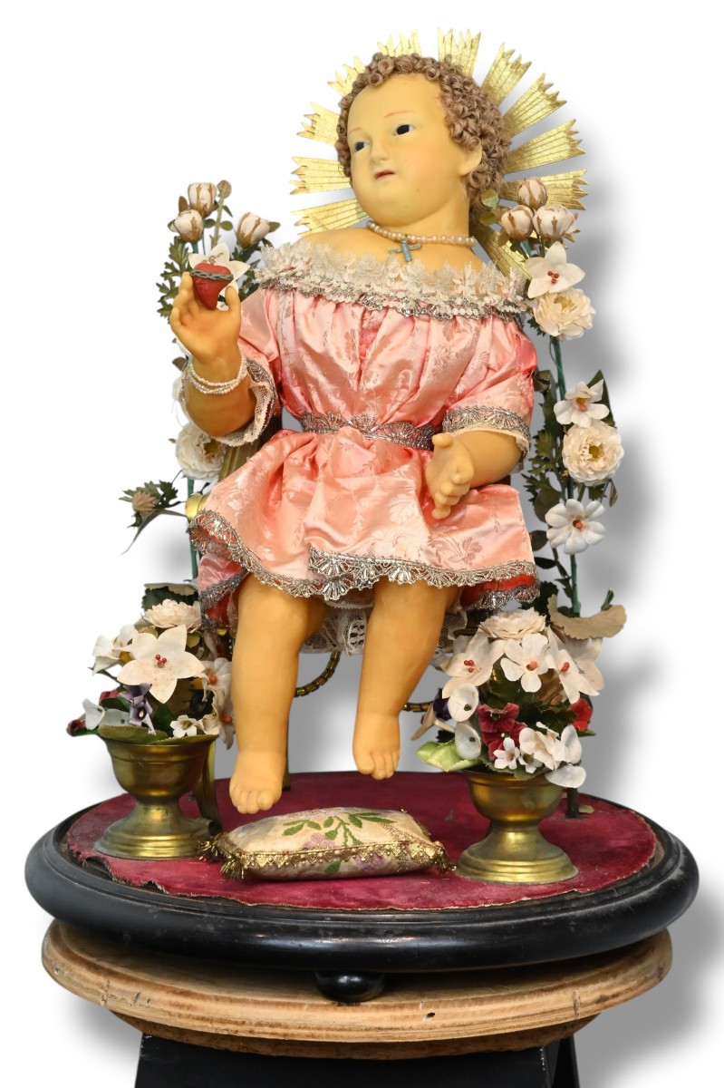 Sweet Heart Of Jesus In Wax - Naples 1880